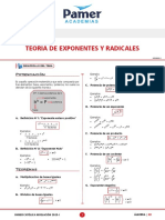 Álgebra: Teoría de exponentes y radicales