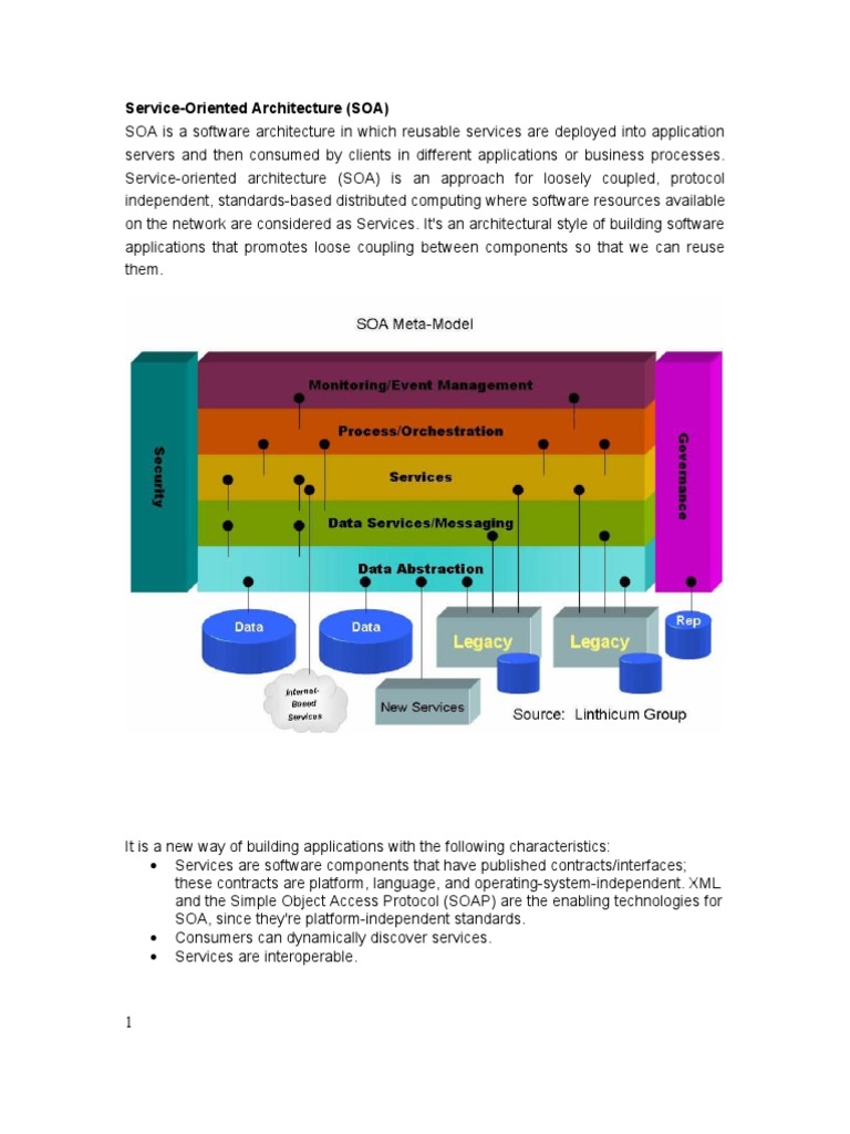 Overview of Service-Oriented Architecture | PDF | Service Oriented ...