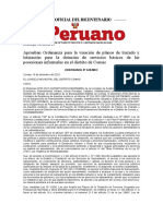 Visación de planos para dotar servicios básicos a posesiones informales en Comas