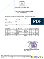 Surat Keterangan Jadwal Mengajar Genap2021-2022