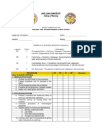 Moving Transferring Client in Bed Evaluation Tool