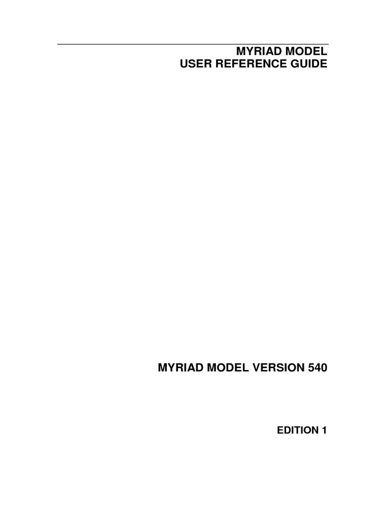 MYRIAD MODEL 540 User Reference Guide | PDF | Diffraction | Radio ...