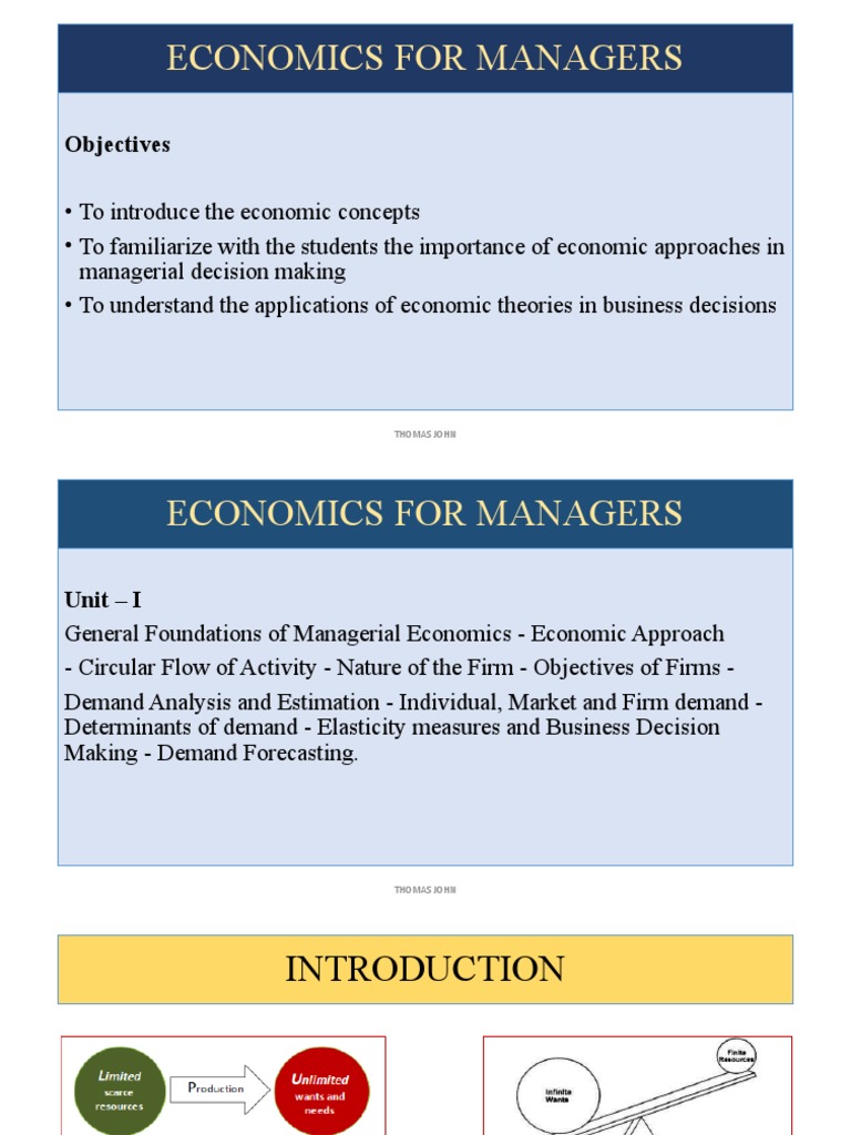 Economics For Managers | PDF | Demand | Price Elasticity Of Demand