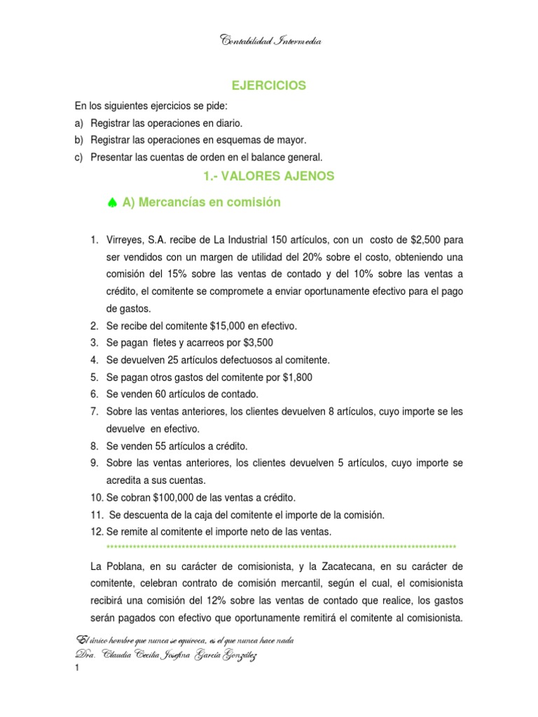 Ejercicios de Contabilidad | PDF | Depreciación | Industrias de servicio