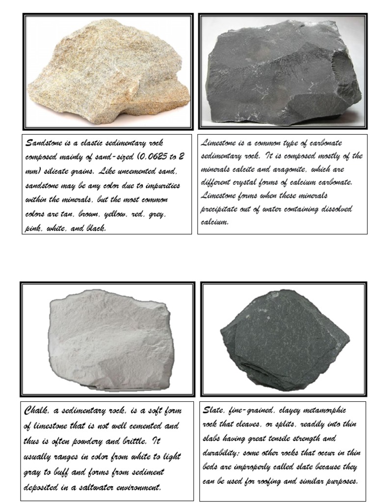 A Comparison of the Properties and Formations of Common Sedimentary and ...