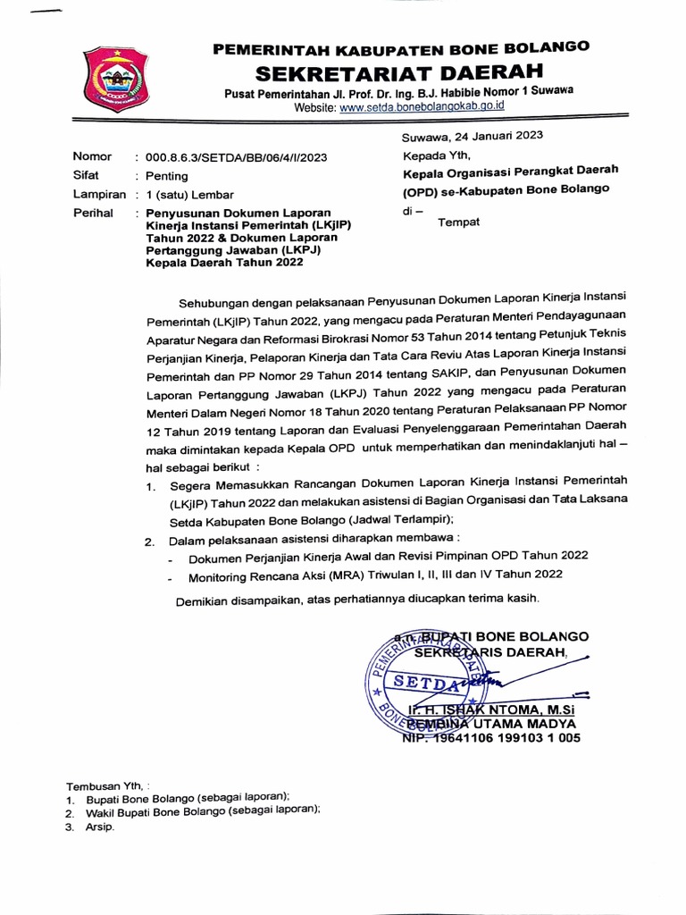 Penyusunan Dokumen Lkjip 2022 Pdf