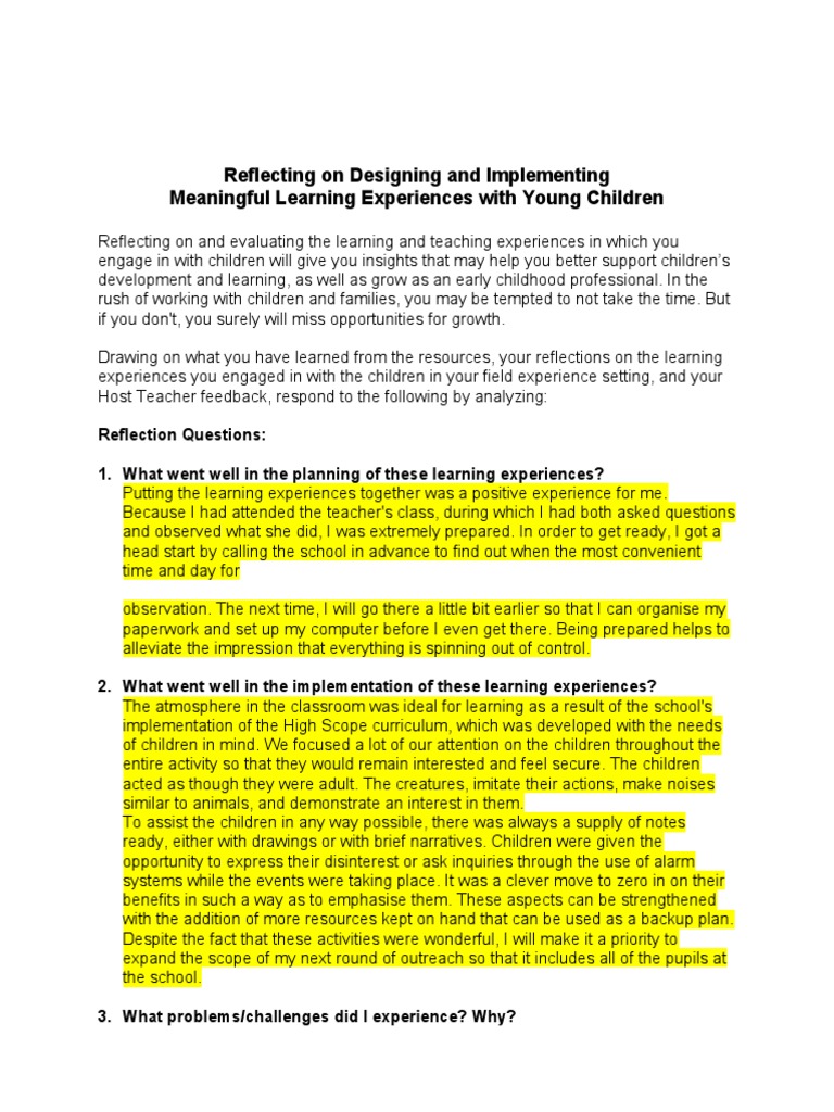 Enhancing Learning in Early Childhood | PDF | Learning | Teachers