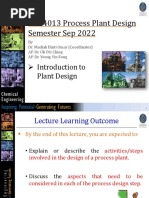 Lecture 2 - Introduction To Plant Design (Sep 2022)