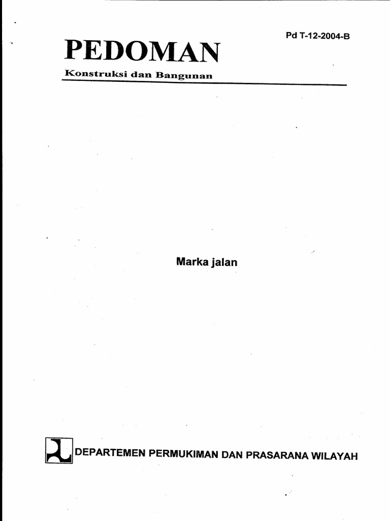 No Pd T12 2004 B Marka Jalan Pdf