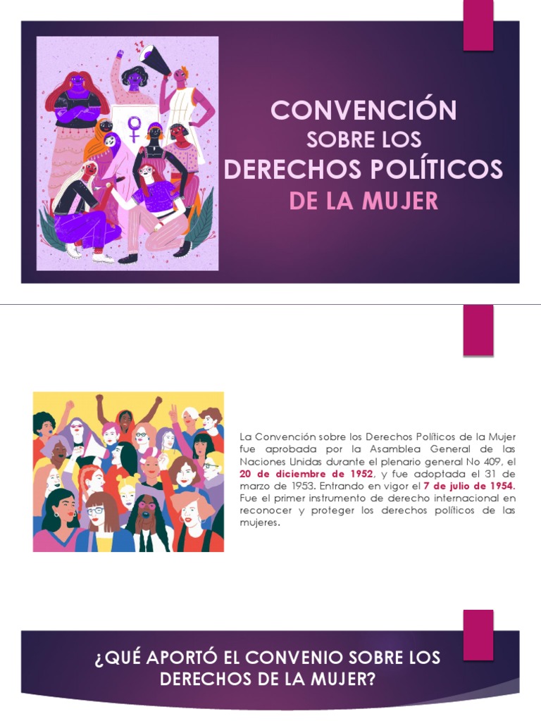 Convención - Derechos Politicos de La Mujer | PDF | Derechos humanos ...
