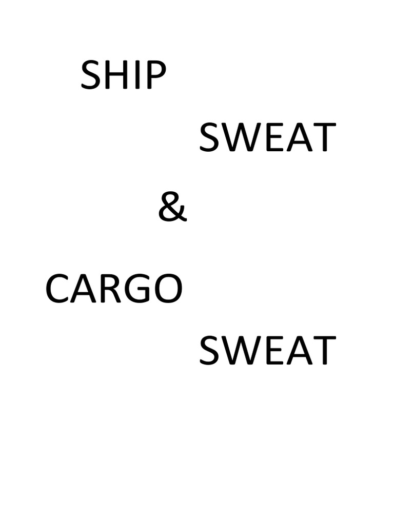 Ship Sweat & Cargo Sweat PDF