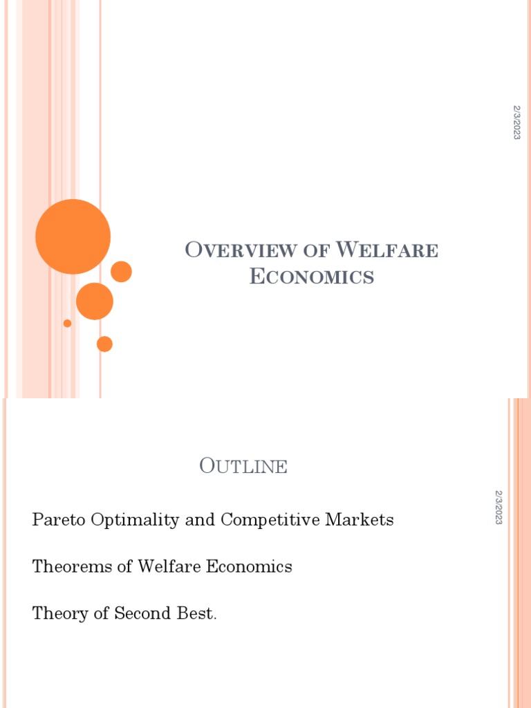 Overview of Welfare Economics | PDF | Welfare Economics | Pareto Efficiency