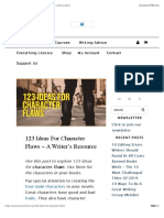 123 Ideas For Character Flaws - A Writer's Resource - Writers Write