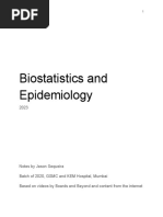 BioStats and Epidemiology BNB Notes