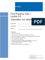 1st Practice Test 1 Levels 3-5 - No Calculator (373kB)