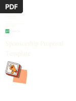 Sponsorship Proposal Template