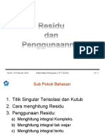 Lecture#11 Residu Dan Aplikasinya (Autosaved)