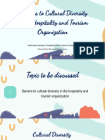Barriers To Cultural Diversity in Hospitality and Tourism Organization