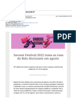 Newsletter Savassi Festival 06.07.22