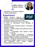 IGCSE/A-Level Teacher with Experience in Maths, Science & English
