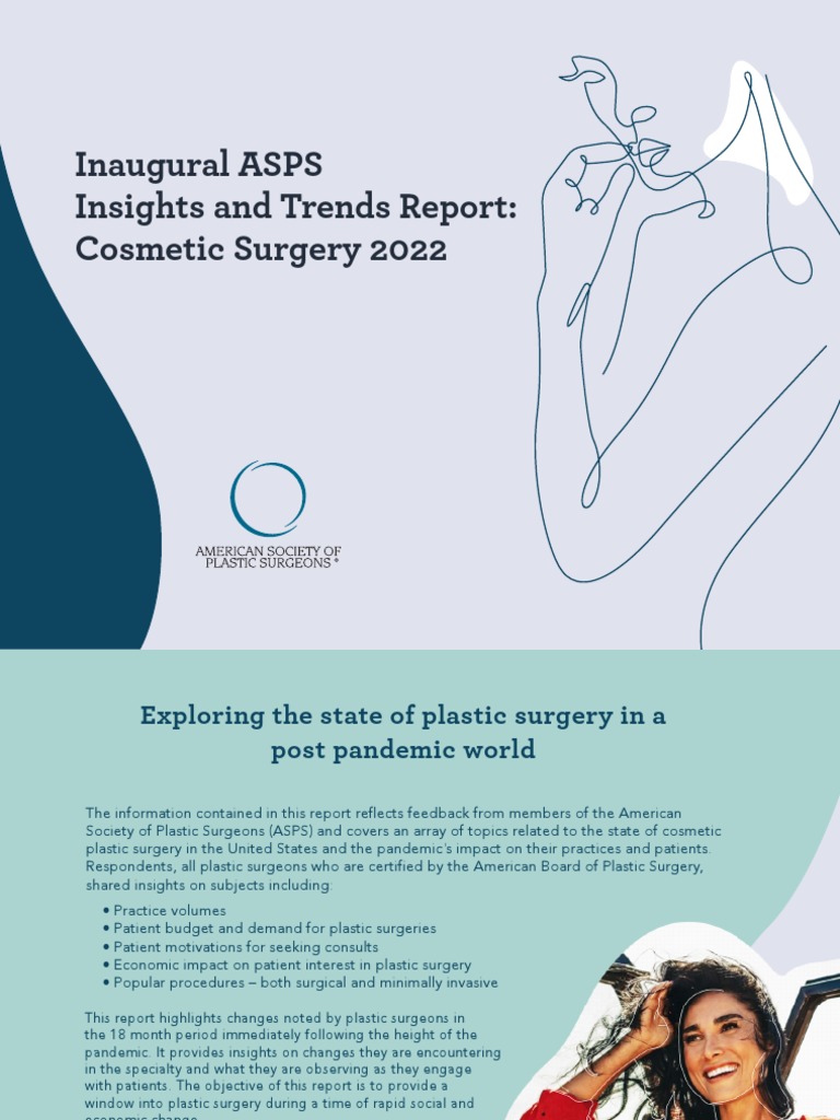 ASPS 2022 Insights on Cosmetic Surgery | PDF | Plastic Surgery | Surgery