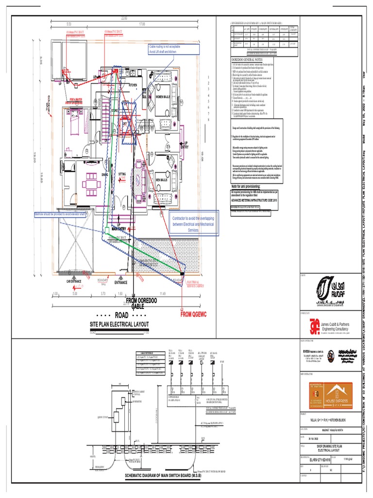 Villa Electrical Layout Plan | PDF | Electrical Wiring | Lighting