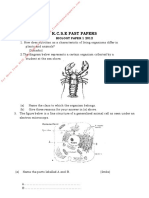 Kcse 2012 Biology Questions