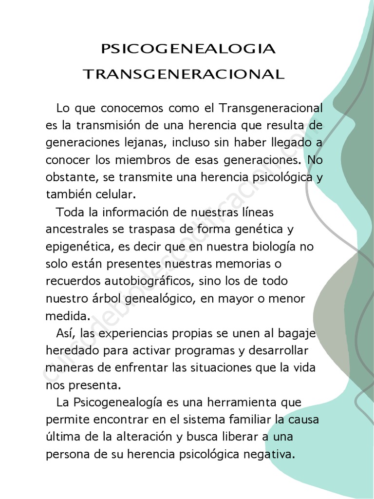 m3-L10 Transgeneracional | PDF | Sicología | Temor