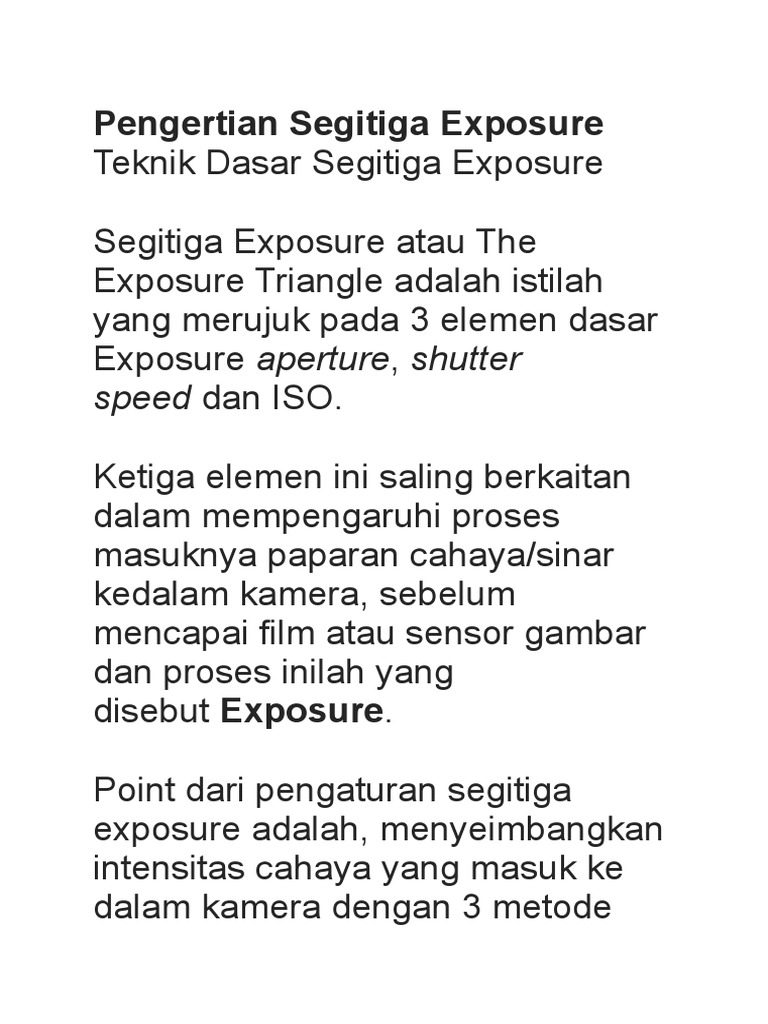 Materi Segitiga Exposure | PDF