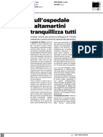 Sull'ospedale Saltamartini Tranquillizza Tutti - Il Resto Del Carlino Dell'11 Febbraio 2023