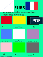 Couleurs: 1. Écrire La Couleur Correspondante (Con Letras Mayúsculas