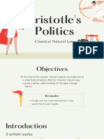 Aristotle Politics Classical and Natural Law