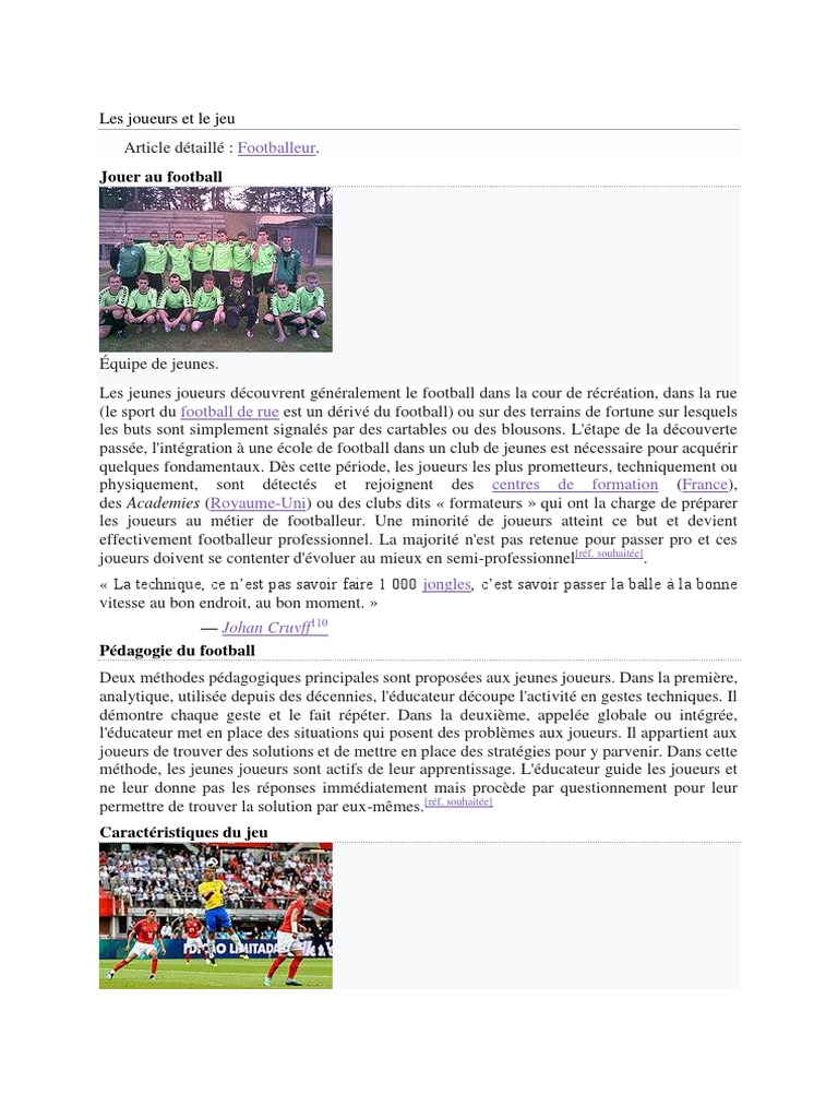 Tactiques Dans Le Football | PDF | Football | Variantes de sport