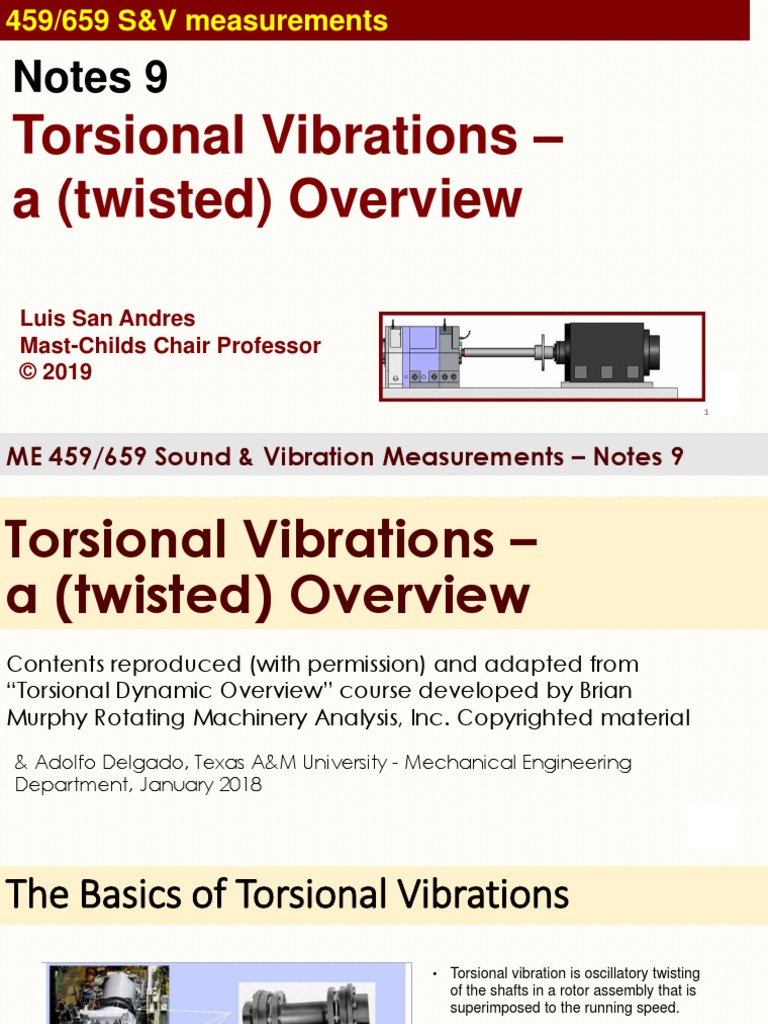 NOTES 9 Torsional Dynamics Overview - 221209 - 181411 | PDF | Electric ...