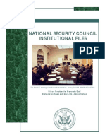 NATIONAL SECURITY COUNCIL MEETING FILES