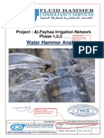 Water Hammer Analysis of Al-Fayhaa Irrigation Network Phases 1,2,3