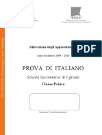 Invalsi Italiano 2009-2010 Prima