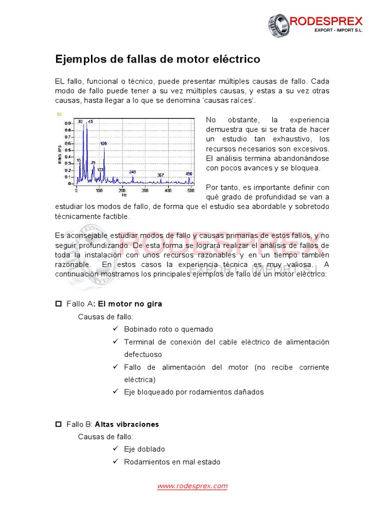 Analisis de Falla de Motores | Descargar gratis PDF | Ingenieria ...
