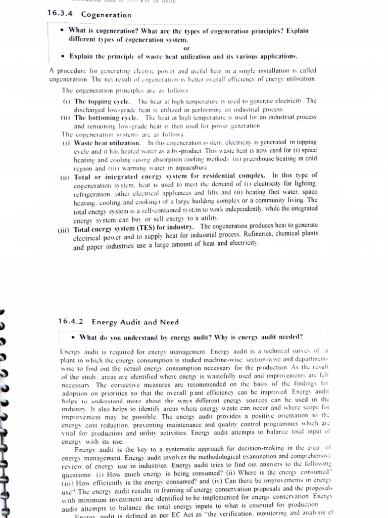 Cogeneration and Energy Audit Insights | PDF | Cogeneration | Energy ...