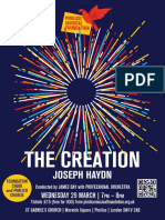 The Creation: Wednesday 29 March - 7 - 8
