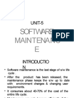 Software Maintenanc E: UNIT-5