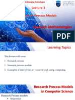 Lecture 3 - Research Process Models