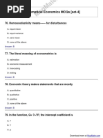 Mathematical-Economics Solved MCQs (Set-4)