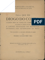 Fala de Diogo do Couto a André Furtado de Mendoça