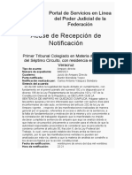 Acuse de Recepción de Notificación: Portal de Servicios en Línea Del Poder Judicial de La Federación