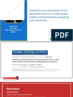 29 - Evaluation and Optimization of The Peel Performance of A Heat Sealed Topfilm and Bottomweb Undergoing Cool Processing (Zonder Presentatie)