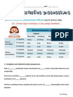 Determ. Possessivos e Demonstrativos