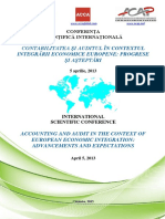 Contabilitatea Şi Auditul În Contextul Integrării Economice Europene