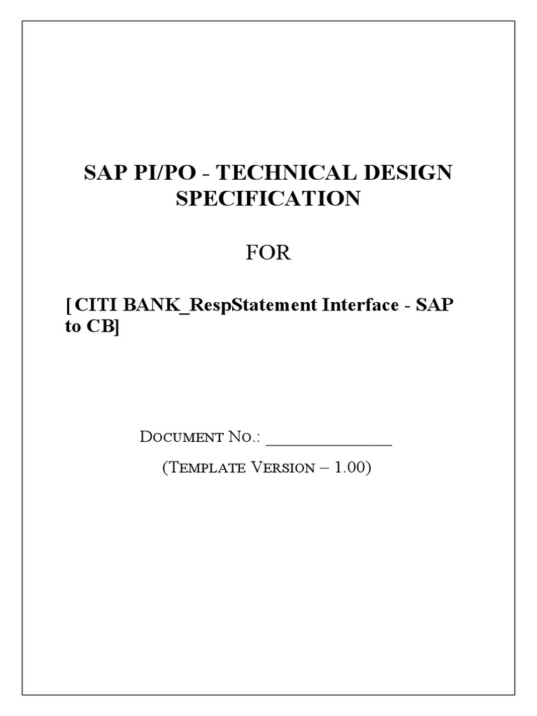 Tds Citi Bank PDF Specification (Technical Standard) Communication