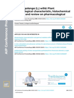 Morphological Characteristic, Histochemical Analysis and Review On Pharmacological